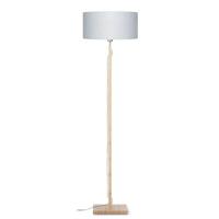 GOOD&MOJO Vloerlamp Fuji - Lichtgrijs|Bamboe - Ø47cm