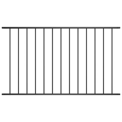 VidaXL Hekpaneel 1,63x0,75 m gepoedercoat staal zwart