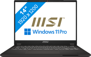 MSI Commercial 14 H A13MG VPRO-098NL Intel® Core™ i7 i7-13700H Laptop 35,6 cm (14") Full HD+ 32 GB DDR4-SDRAM 1 TB SSD Wi-Fi 6E (802.11ax) Windows 11 Pro Grijs