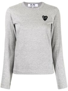 Comme Des Garçons Play t-shirt à patch logo - Gris