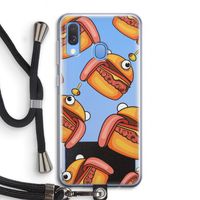 Hamburger: Samsung Galaxy A40 Transparant Hoesje met koord