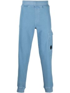 C.P. Company pantalon de jogging en coton à plaque logo - Bleu