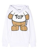 Moschino Kids hoodie en coton à motif Teddy Bear - Blanc