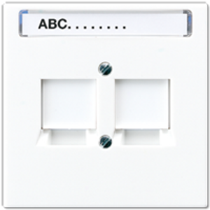 Jung RJ45 inbouwset met draagframe en inzetplaat (excl. connectoren) alpin wit LS969-2NWEWW