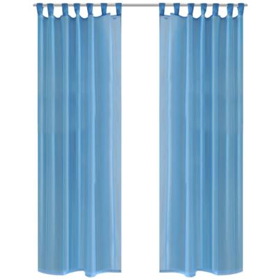 VidaXL Gordijn turquoise 140x225 cm (2 stuks)