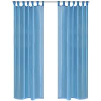 VidaXL Gordijn turquoise 140x225 cm (2 stuks)