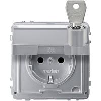 Merten MEG2317-7260 Wandcontactdoos AquaDesign Aluminium 1 stuk(s)