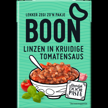 Boon Linzen in Kruidige Tomatensaus 190 g bij Jumbo