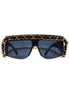 CHANEL Pre-Owned lunettes de soleil couvrantes (années 1990-2000) - Noir