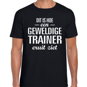 Dit is hoe een geweldige trainer eruit ziet cadeau t-shirt zwart heren