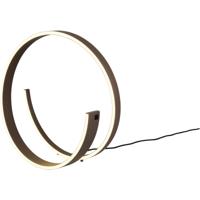 LED Tafellamp - Cinque Cinardi - 1 Lichtpunt van 21 Watt - Dimbaar - Aanpasbare Lichtkleur - Snoerschakelaar - Donkerbruin - Metaal