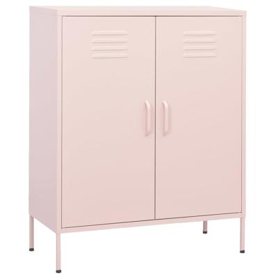 Opbergkast 80x35x101,5 cm staal roze