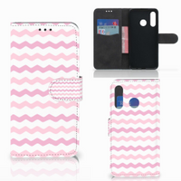 Huawei P30 Lite (2020) Telefoon Hoesje Waves Roze - thumbnail