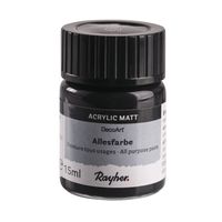 Acrylverf/hobbyverf zwart 15 ml hobby materiaal   -