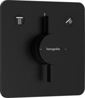 Hansgrohe DuoTurn Q kraan inbouw voor 2 functies, mat zwart
