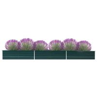 Plantenbak verhoogd 480x80x45 cm gegalvaniseerd staal groen