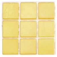 378x stuks mozaieken maken steentjes/tegels kleur geel 10 x 10 x 2 mm