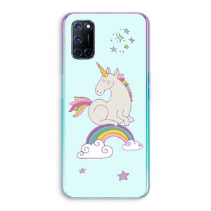 Regenboog eenhoorn: Oppo A92 Transparant Hoesje