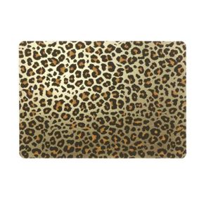 1x Tafel placemats/onderleggers met gouden panterprint 30 x 45 cm