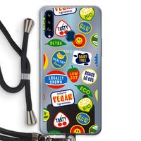 Fruitsticker: Samsung Galaxy A20s Transparant Hoesje met koord