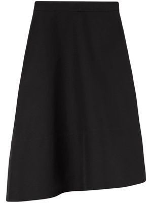 Jil Sander jupe mi-longue à design asymétrique - Noir