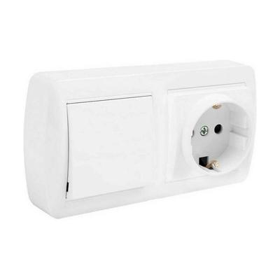 Plug-in basis Solera mur96u Dubbel Bipolair Onderbreker/pendelaar Sluiter Wit Oppervlak 250 V 16 A