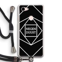 Negenduust geometrisch: Pixel 3 Transparant Hoesje met koord