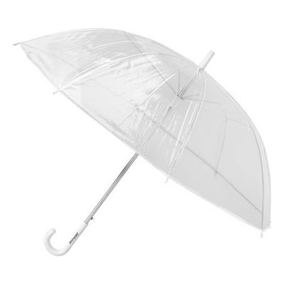 2x Transparante paraplus met kunststof handvat 90 cm