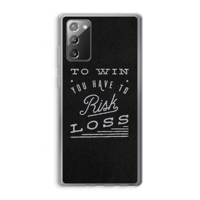 Risk loss: Samsung Galaxy Note 20 / Note 20 5G Transparant Hoesje
