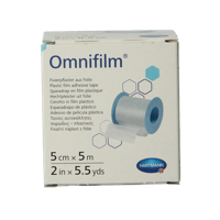 Hartmann Omnifilm fixatiepleister folie 5m x 5cm 1 Stuks