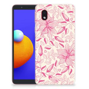 Samsung Galaxy A01 Core TPU Case Pink Flowers