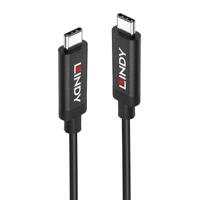 LINDY USB-kabel USB 3.2 Gen2 (USB 3.1 Gen2) USB-C stekker, USB-C stekker 3.00 m Zwart 43348