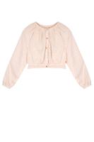 NoNo Zomer blouse meisjes Ivoor wit - AOP hartjes - cropped - Tomas