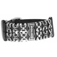 Police PJ26145BLE.03 Leer 19 - 22 cm Heren armband