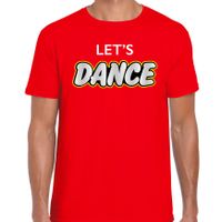 Dance party t-shirt / shirt l- ets dance - eighties/seventies - rood - heren