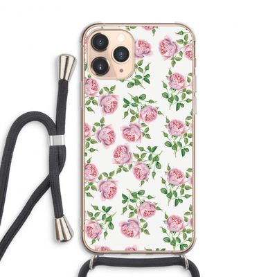 Kleine roosjes: iPhone 11 Pro Max Transparant Hoesje met koord