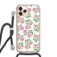 Kleine roosjes: iPhone 11 Pro Max Transparant Hoesje met koord