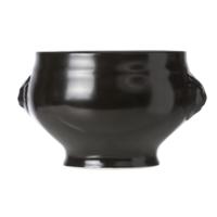 Cosy & Trendy soepkommen leeuwenkop - zwart - porselein - D11 cm - Soepbekers - soeptassen