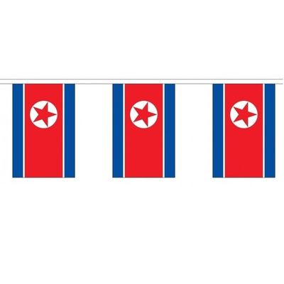 3x Buiten vlaggenlijn Noord Korea 3 meter