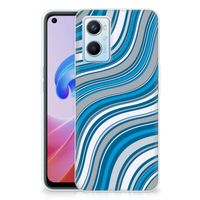 OPPO A96 | OPPO A76 TPU bumper Waves Blue - thumbnail