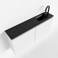 Toiletmeubel Mondiaz Ture | 100 cm | Meubelkleur Talc | Eden wastafel Urban Rechts | 1 kraangat Toiletmeubel Mondiaz Ture | 100 cm | Meubelkleur Talc | Eden wastafel Urban Rechts | 1 kraangat