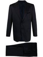 Kiton costume à veste à simple boutonnage - Bleu