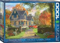 The Blue Country House - Dominic Davison Puzzel 1000 Stukjes - thumbnail