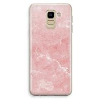 Roze marmer: Samsung Galaxy J6 (2018) Transparant Hoesje
