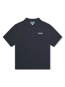 Kenzo Kids polo à logo imprimé - Bleu