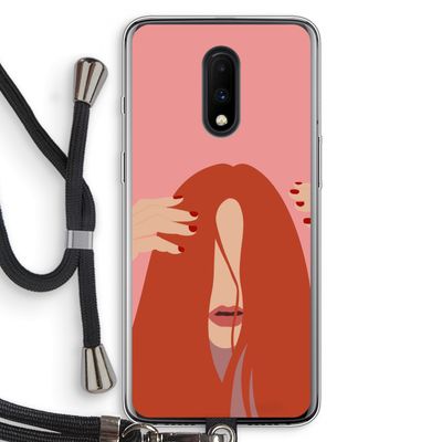 Woke up like this: OnePlus 7 Transparant Hoesje met koord