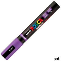 Markeerstift BRUSH POSCA PC-5BR Paars (6 Stuks)