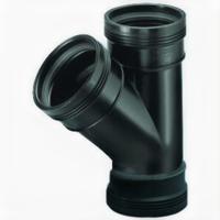 Wavin T-Stuk 45° Zwart 110mm - Weerbestendig & Chemisch Resistent, Eenvoudige Installatie - thumbnail
