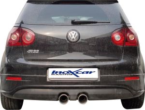 InoxCar uitlaat passend voor Volkswagen Golf V R32 3.2 V6 (250pk) 2004- Links/Rechts 102mm IXOVW06102