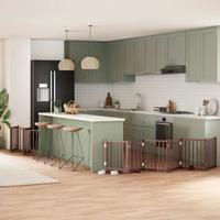 VidaXL Hondenhek inklapbaar 12 panelen 600 cm populierenhout bruin